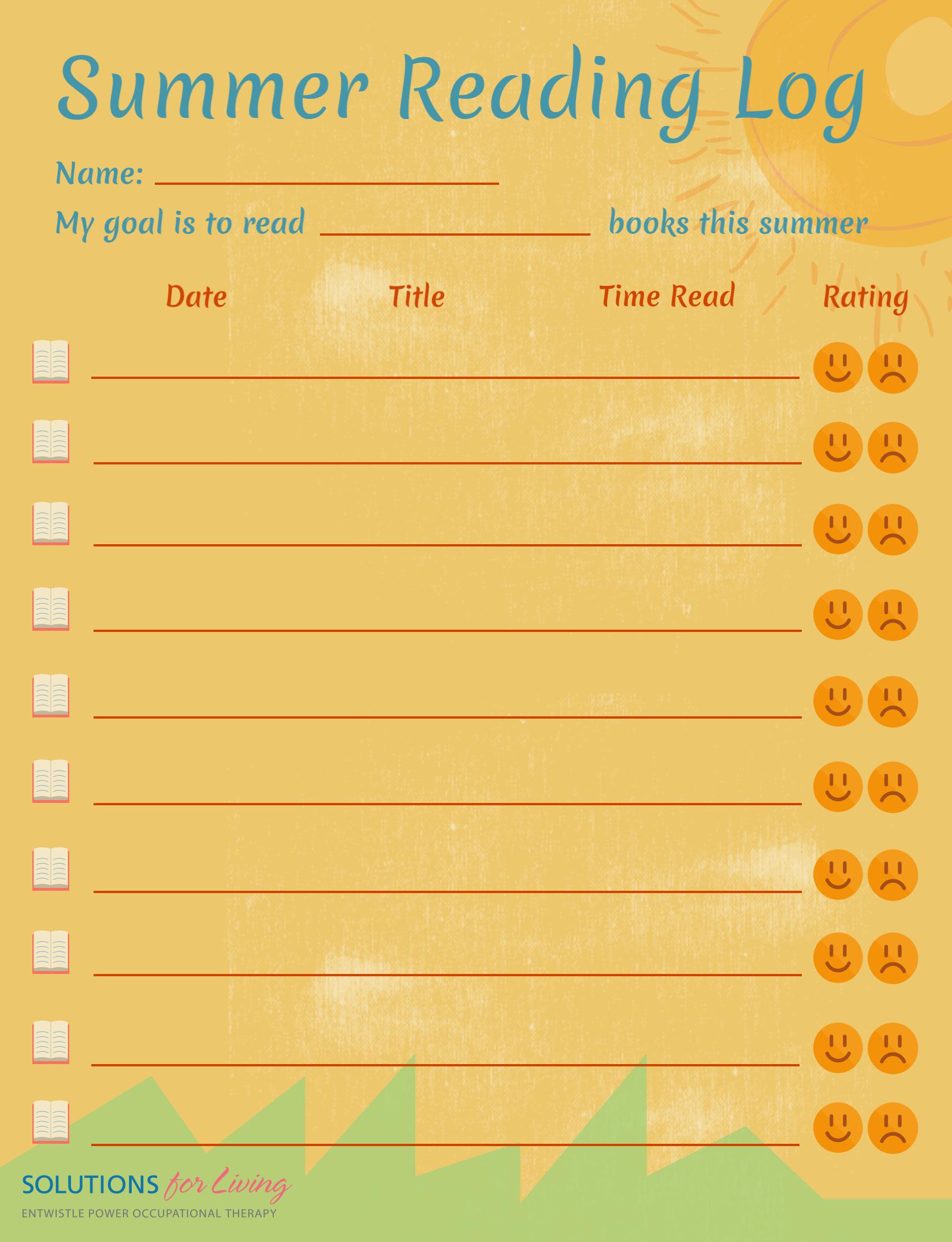 Summer Reading Challenge SOLUTIONS FOR LIVING